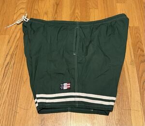 Vintage USA Olympics Swim Trunks Size 3XL Mens JC Penney Green Lined